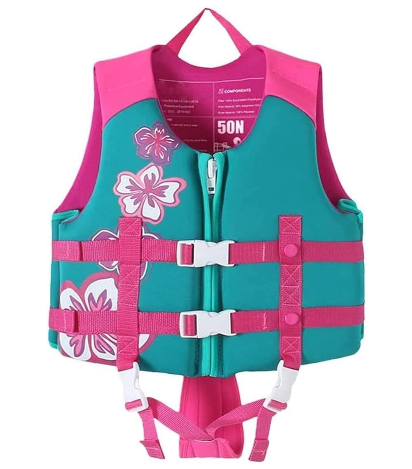 Chaqueta Kayka de neopreno con cremallera, protección UV, ayuda a la natación