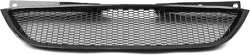 Miniatura 10 de Parachoques delantero parrilla parrilla cubierta para Hyundai Genesis Coupe 2008-2012 negro mate negro brillante fibra de carbono aspecto
