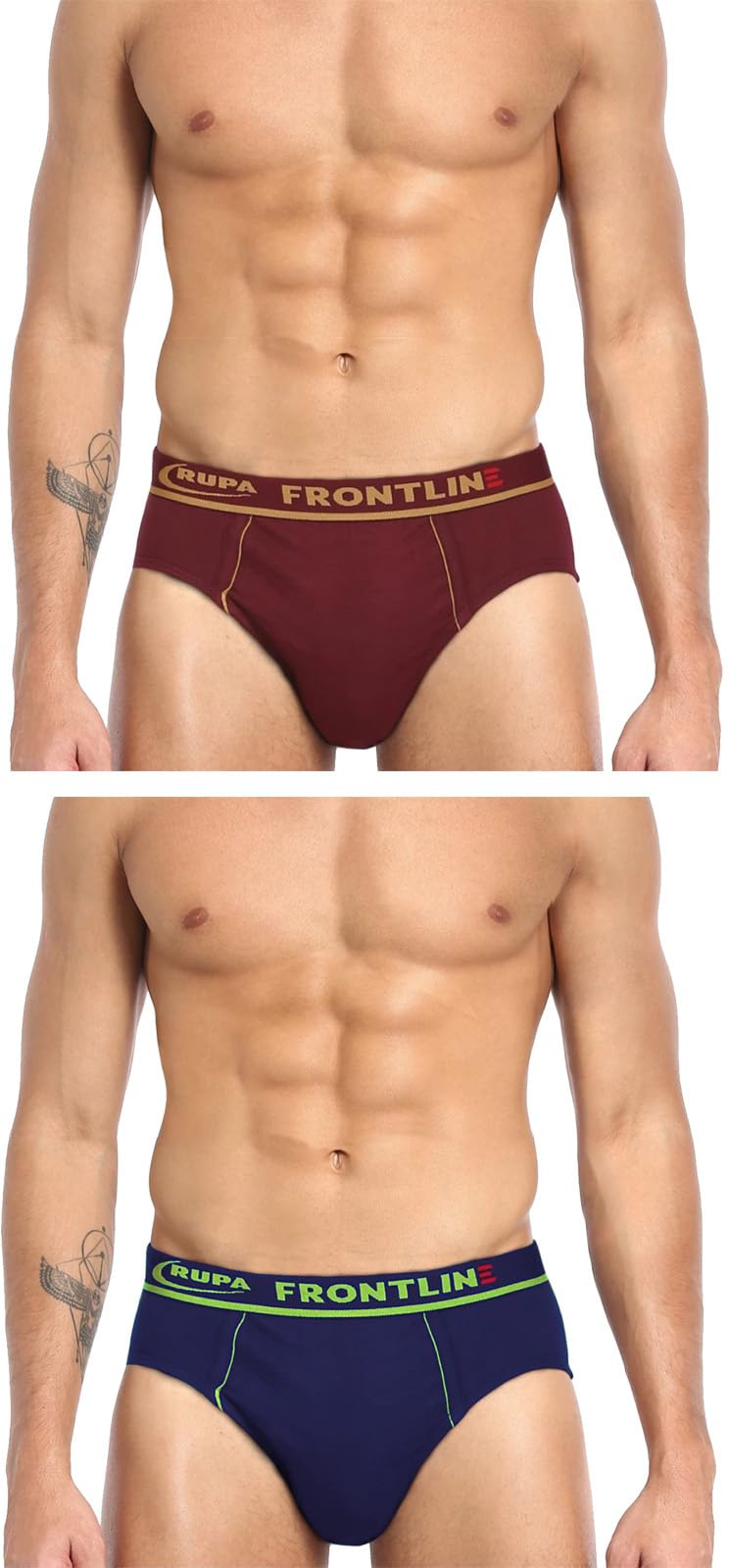 rupa frontline Men's Cotton Assorted Plain/Solid Briefs - Pack of 2 (#FL-EXPANDO-90cm)-picture-53