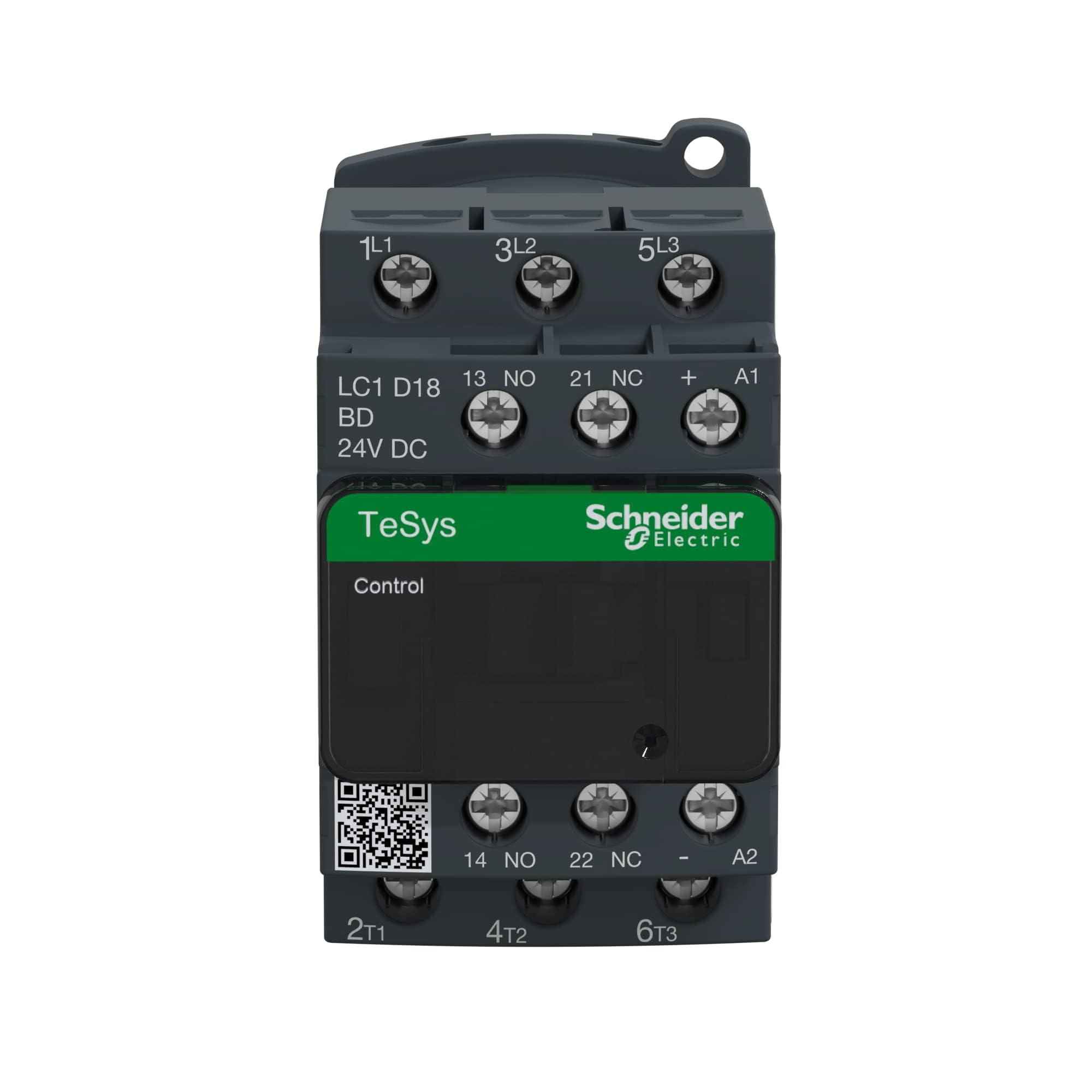 Schneider Electric LC1D18BD TeSys D, Contactor, 3P AC-3, <=440 V 18 A, bobina 24 VCD, Antip
