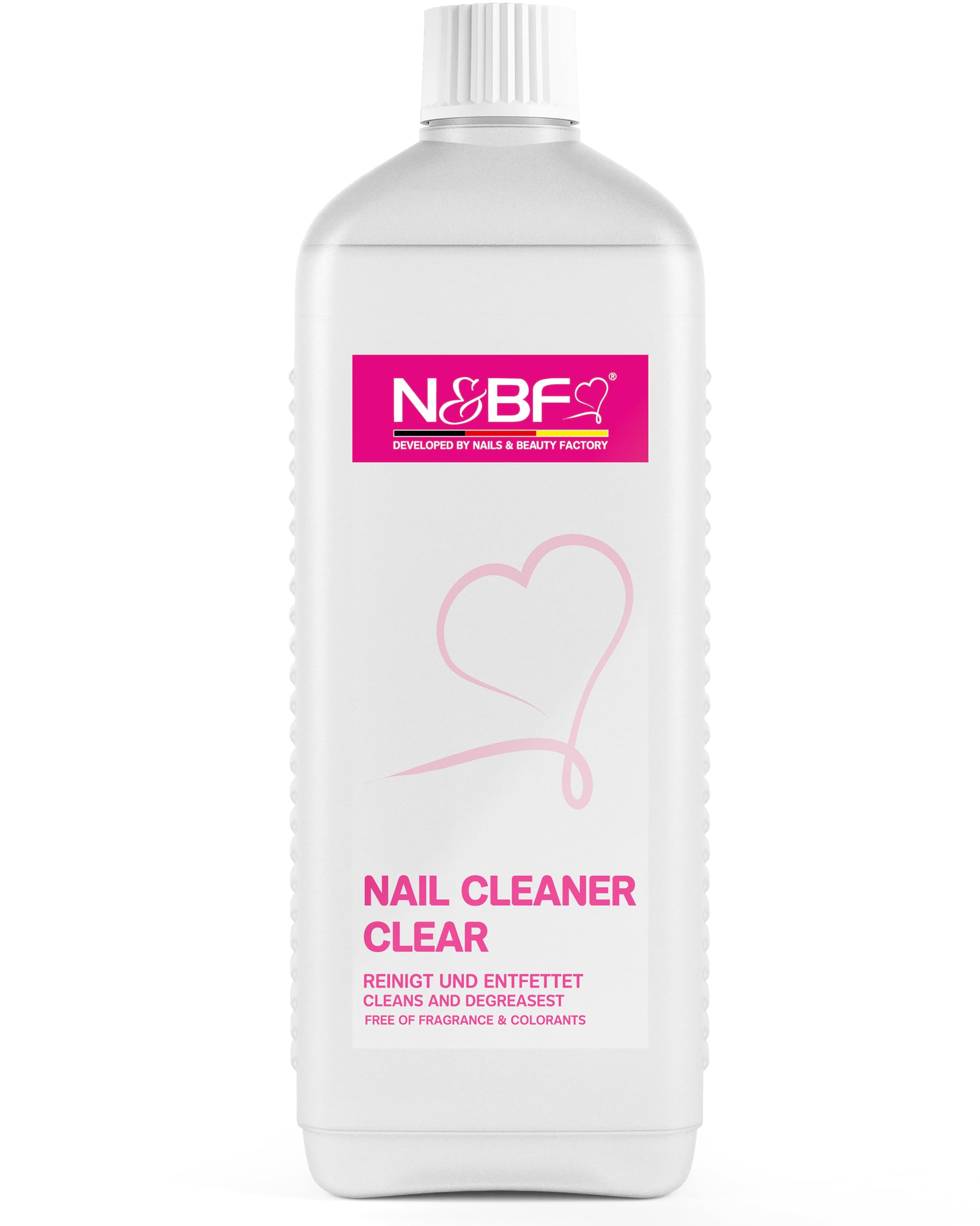 N&BF Nail Cleaner 1 Liter (70% Isopropanol) – Professioneller Cleaner für Gelnägel & UV Lack – Entfernt Schwitzschicht & entfettet für Hochglanz – Made in Germany
