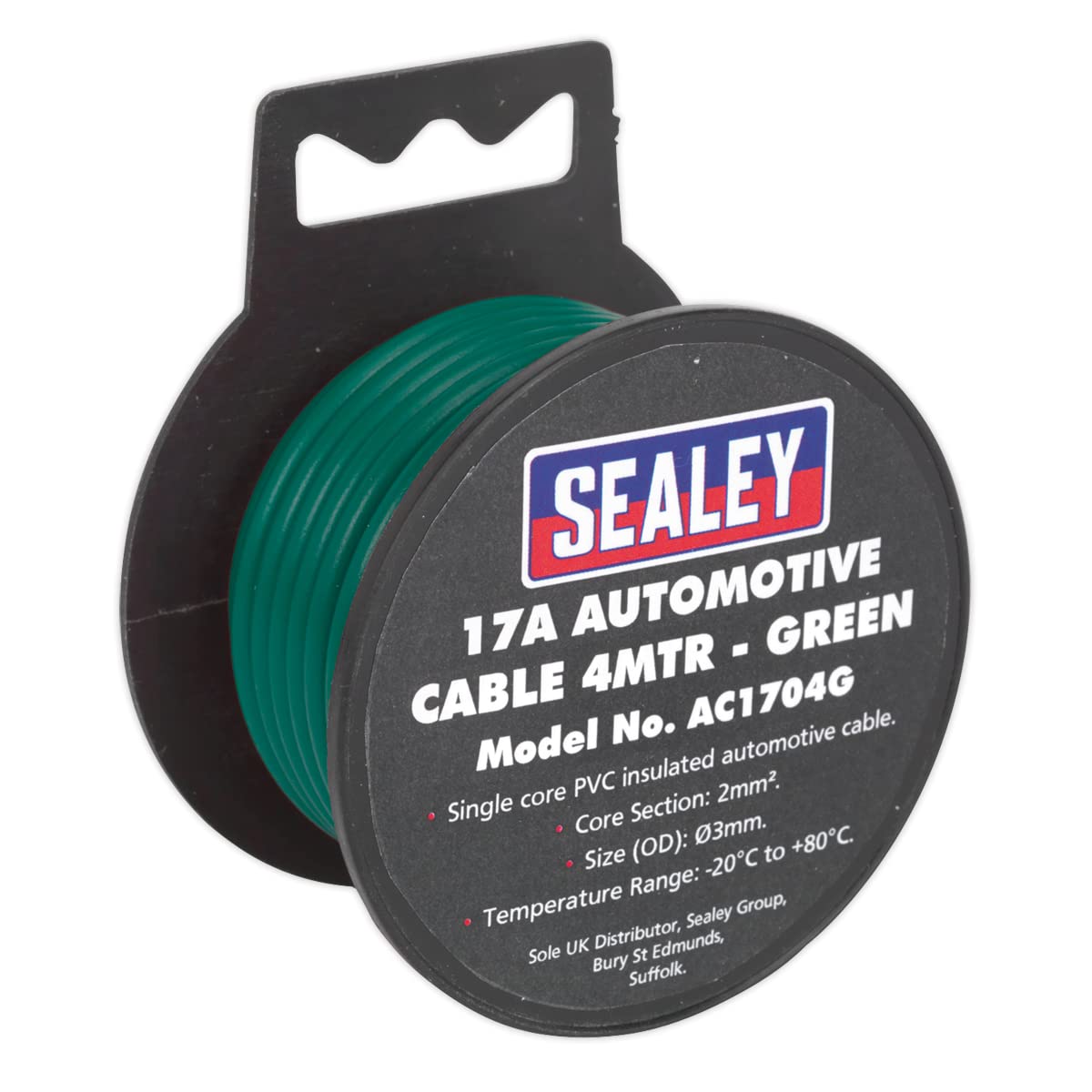 Sealey AC1704G 17A Thick Wall Automotive Cable 4mtr - Green