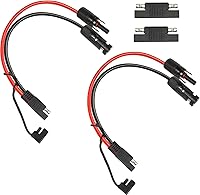 Vista 8 de Cable Adaptador de Panel Solar a SAE - Cable de Extensión Solar de 8 pies 10AWG para Kit de Cargador de Batería de Panel Solar RV Caravana