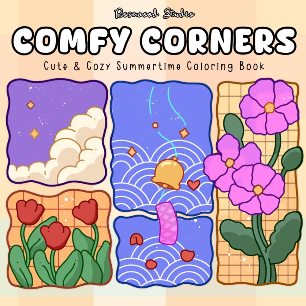 Comfy Corners: Fun and Relaxing Illustrations Cozy Spaces For Adults and Teens, Perfect for Stress Relief, Mindfulness & Creative Super Cute Designs of Cozy, Hygge Spaces
