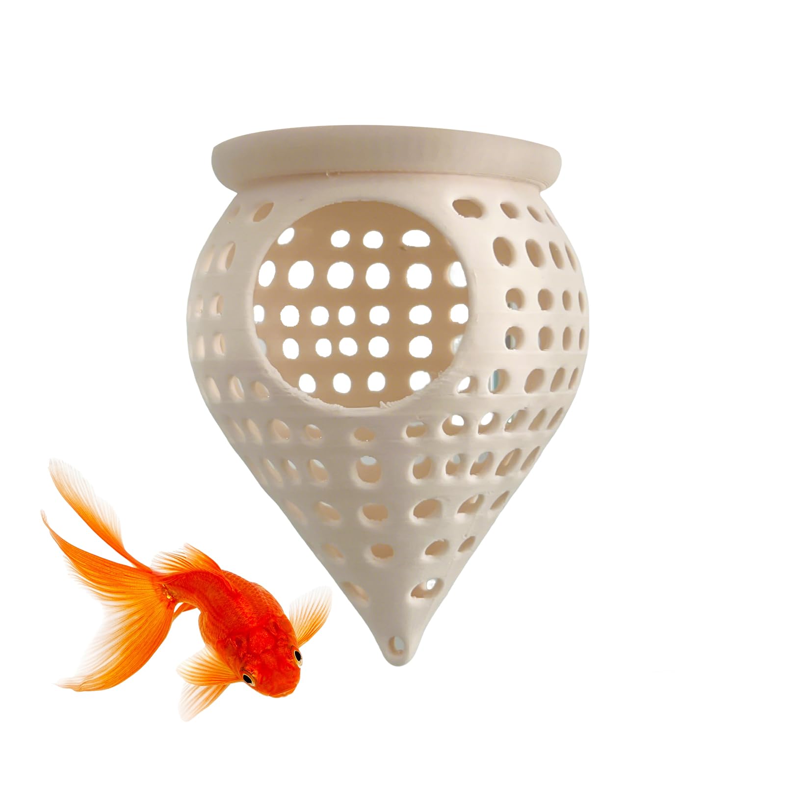 Wetopee Floating Fish Hideout for Betta, Shrimp and Corydoras, Aquarium Ornament for Small Nano Tanks, Safe Breeding Cave & Floating Tunnel Decor