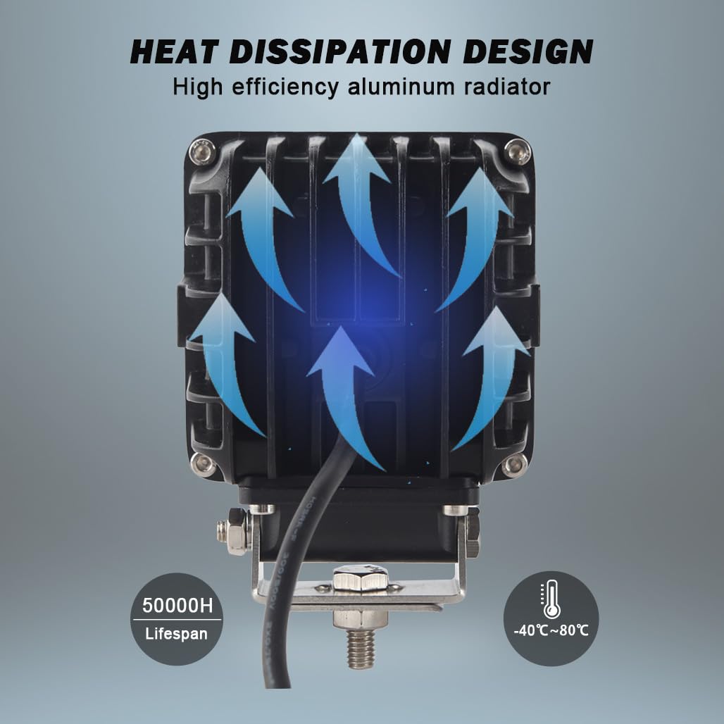 27W Led Arbeitsscheinwerfer Blau 12v für Bauernhof Sprayer 2160 Lumen IP67 wasserdicht