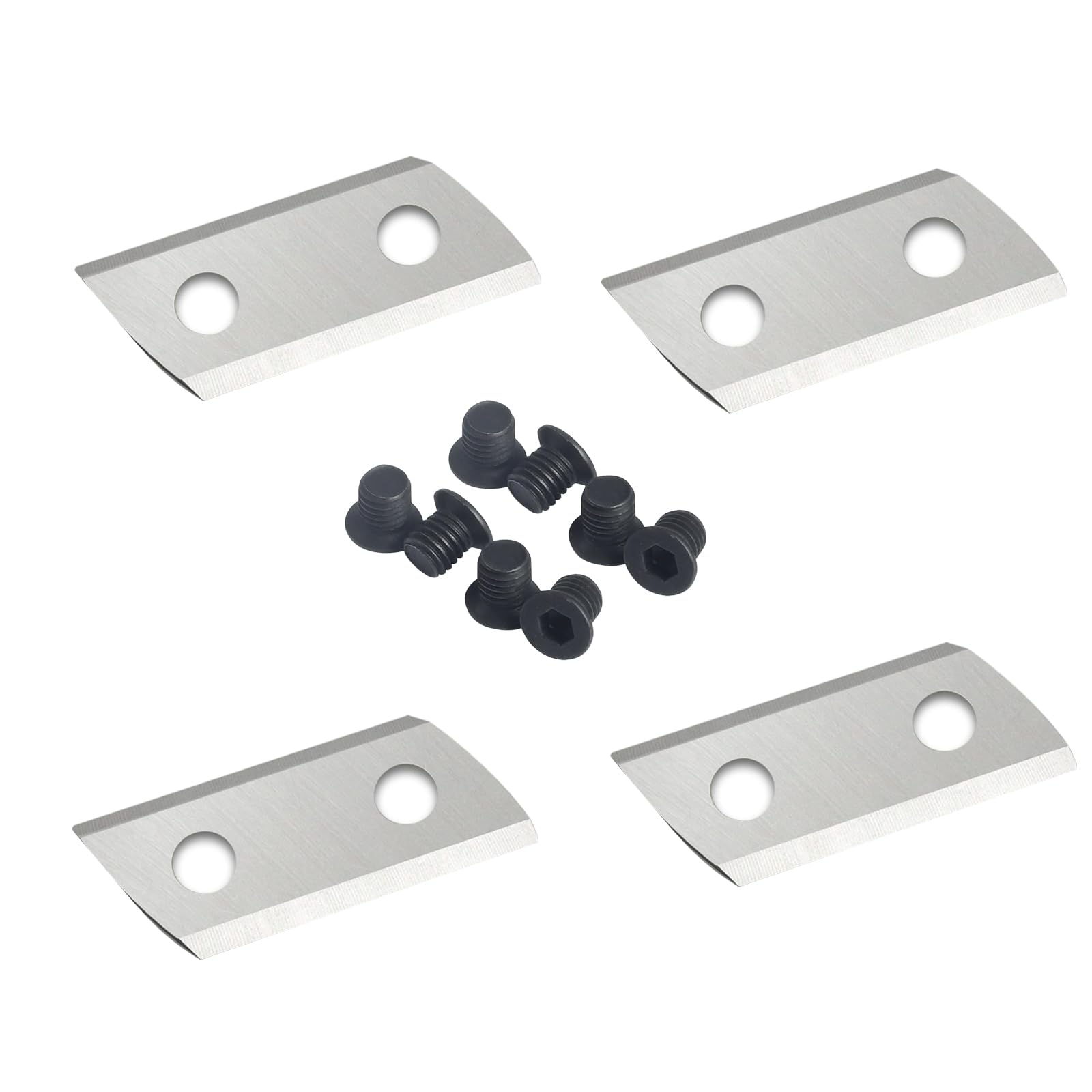 4 cuchillas de madera compatibles con Sun Joe CJ601E, CJ602E, Earthwise GS70015, kit de herramientas de corte de doble cara reemplazables, con llave hexagonal en forma de L