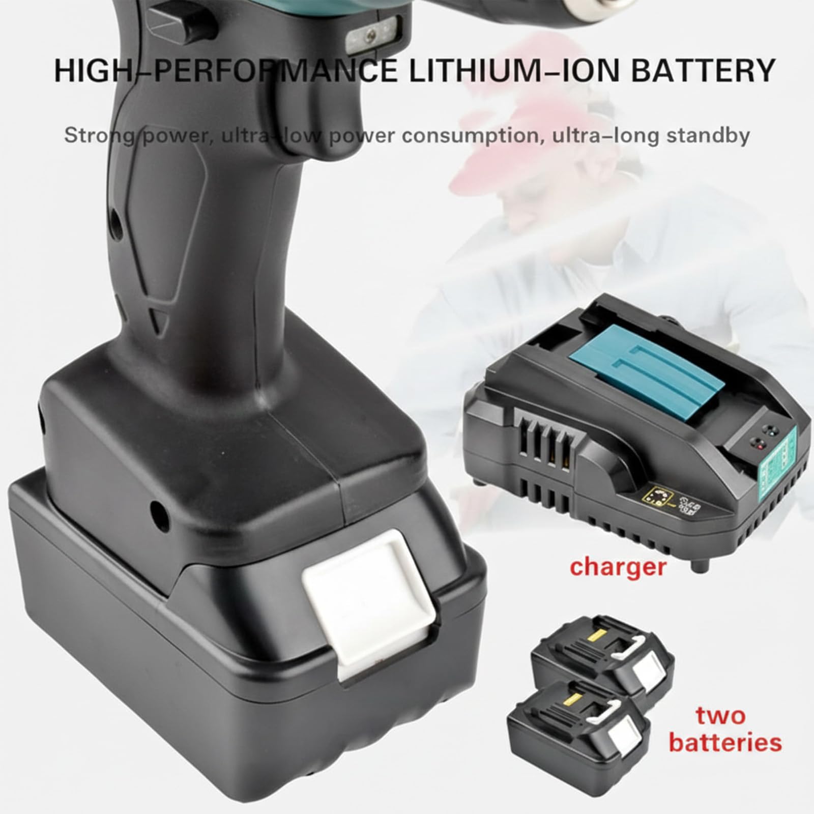 Cortacables Eléctrico Con Carraca, 18V Herramienta Hidráulica Inalámbrica Con 2 Baterías, Capacidad 50/65/75mm Cables Cobre Aluminio Armados, Para Trabajos Eléctricos Y Construcción EC-65