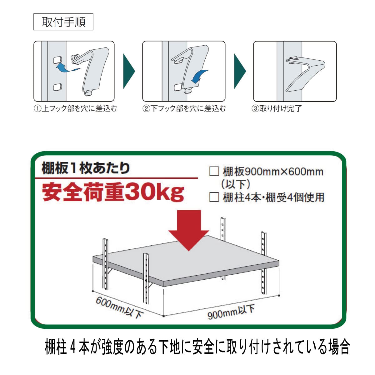 Amazon.co.jp: 棚柱 ダボレール1819mm 初心者でも安心 棚受け