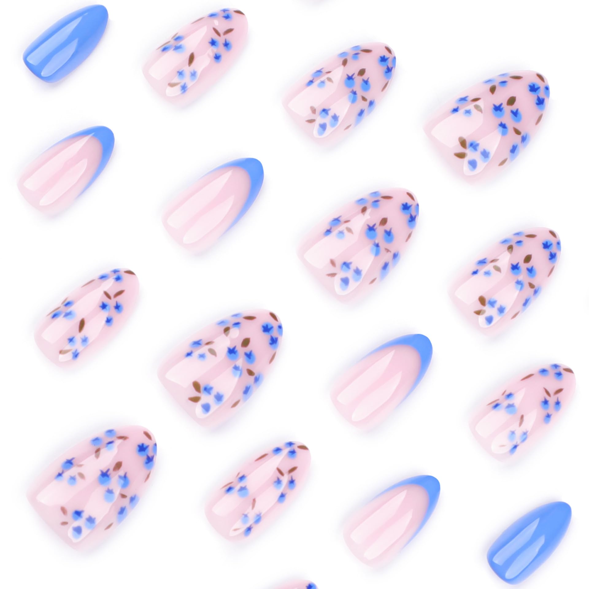 SXVME French Tip False Nails Short Almond - Image 3