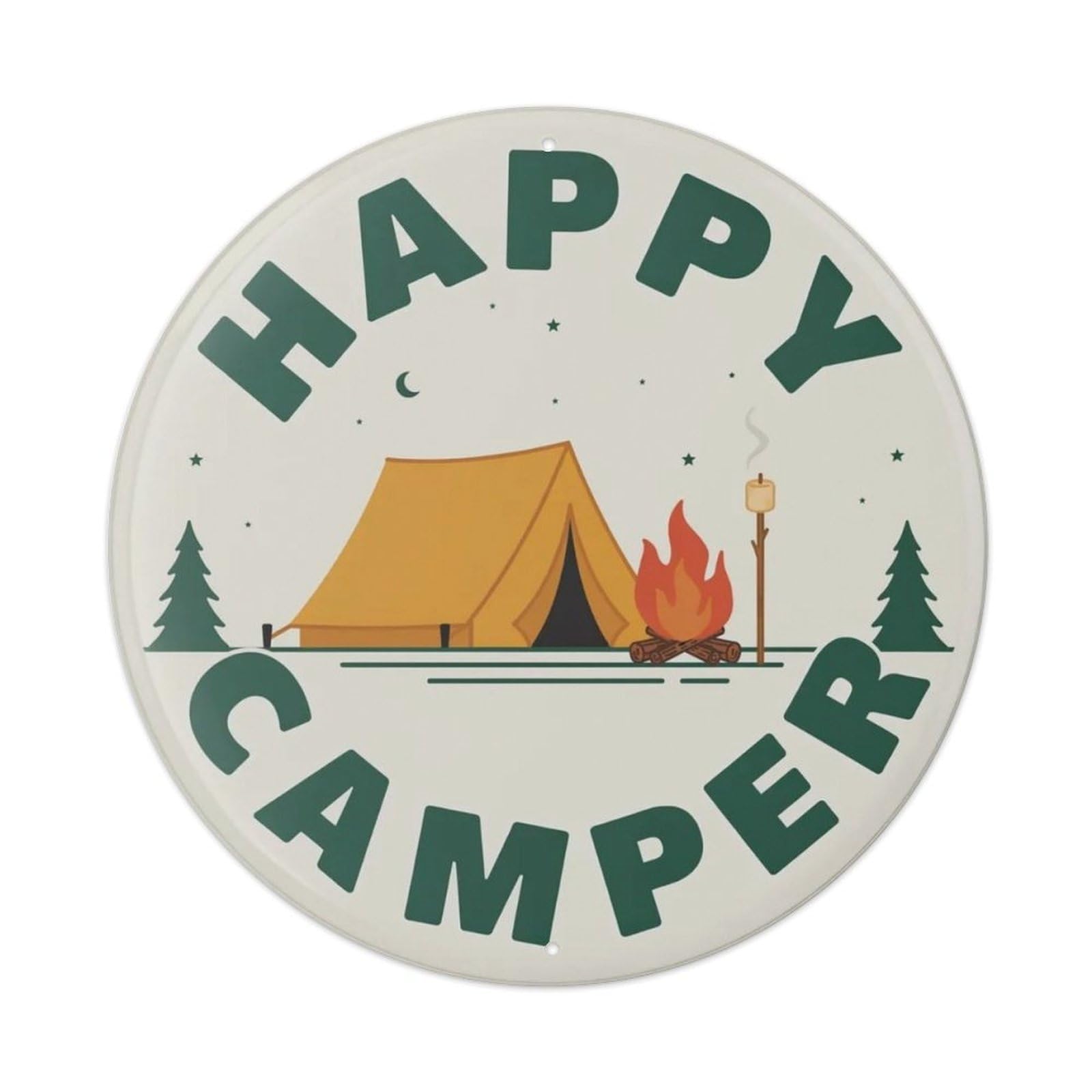 Happy Camper Metal Tin Sign Plaque
