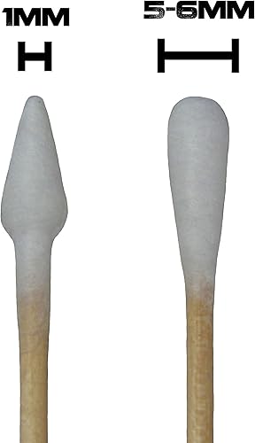 Miniatura 2 de Kit de limpieza universal tipo III con 200 hisopos de algodón de punta cónica/regular de 6 pulgadas y cepillo de nailon negro de doble cara