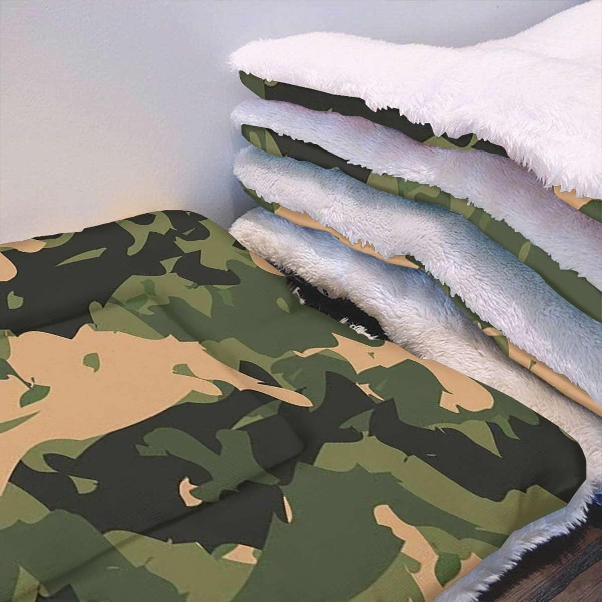 review Khaki Brown Soft Warm Pet Blanket Cat Blanket Camo Fashionable Graphic Uniform for Dog Bed Kennel Crate Car Seat Furniture Couch Sofa Abstract Texture 19