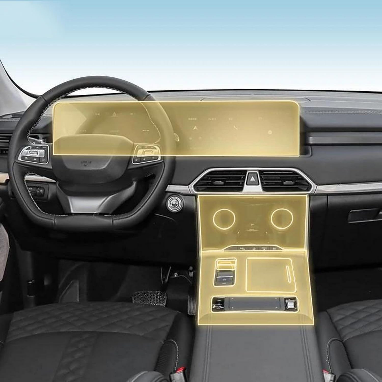 Generic car Interior PPF Paint Protection Film Console Scratch Transparent TPU Film ， for EXEED TX TXL SX11 2021-2022(for RHD/Clear)