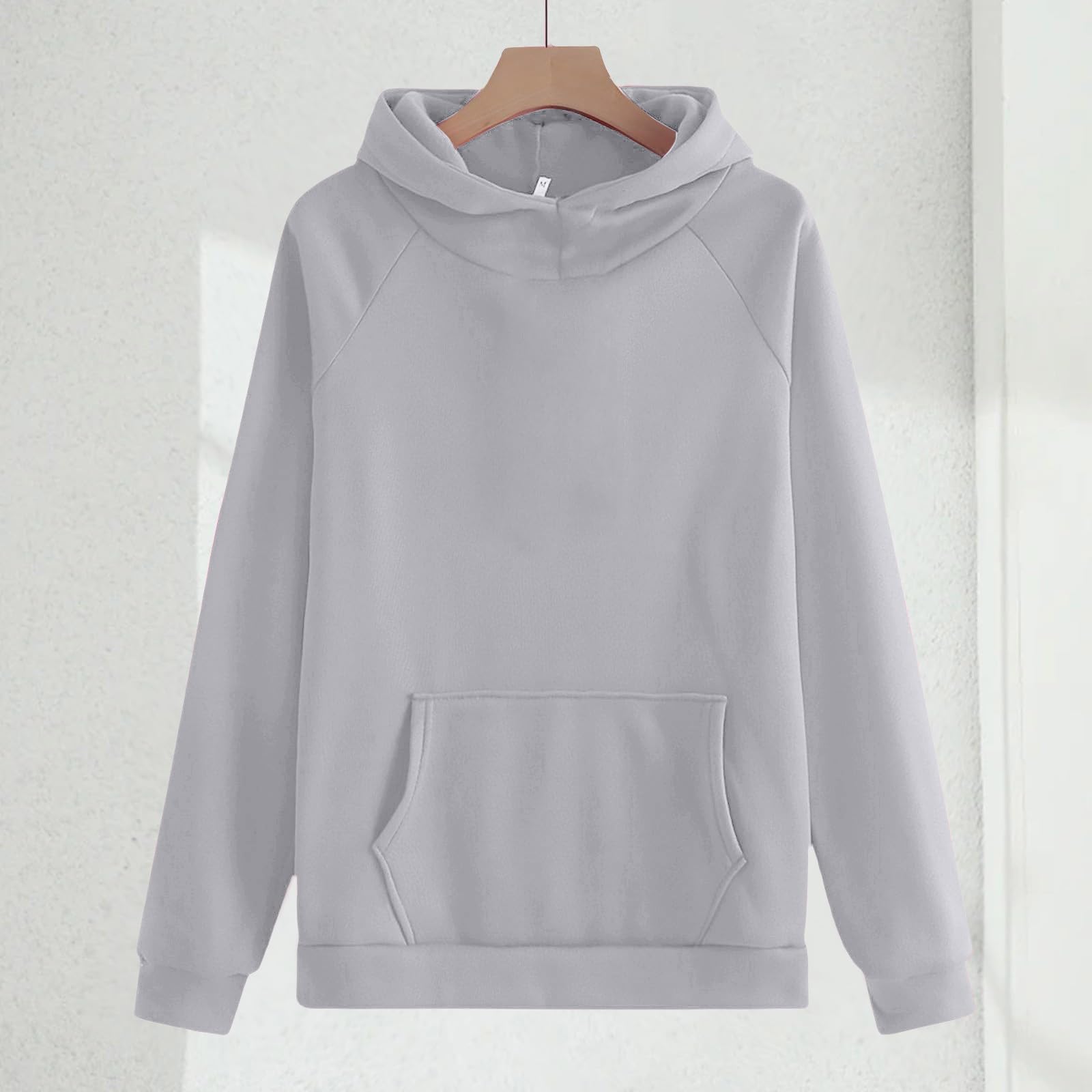 Ensemble de sweats à capuche en coton doux et uni pour filles - Ensemble de jogging chaud et mignon avec poches