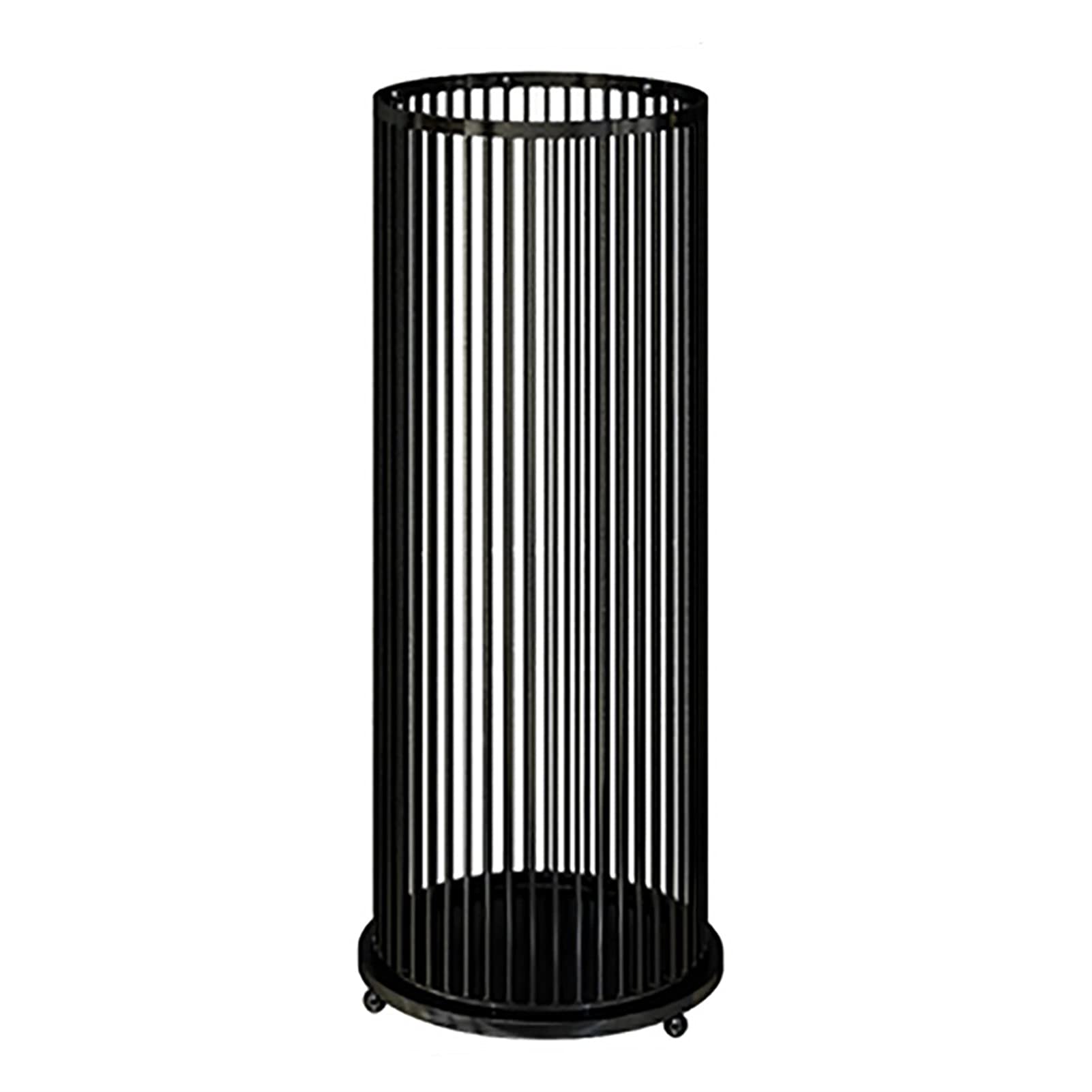 Porte-parapluie cylindrique noir pour parapluies longs et courts ou cannes de marche