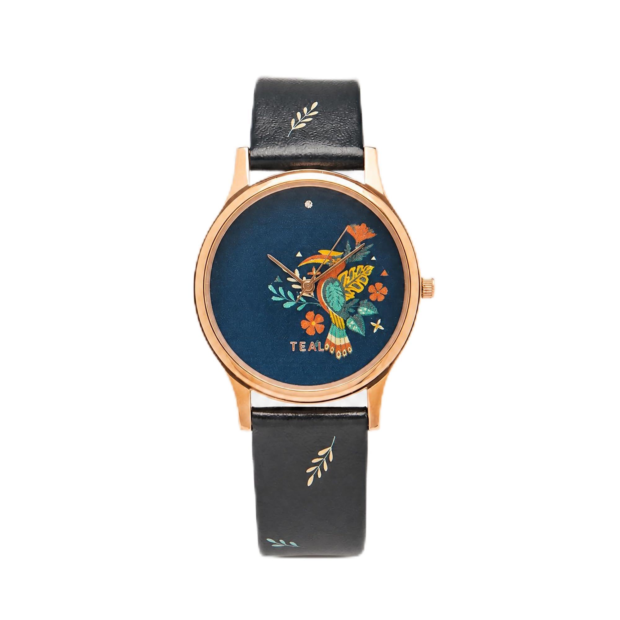 Round Dial Analog Watch for Women|Lets Get Lost Collection| Printed Vegan Leather Strap|Gifts for Women/Girls/Ladies |Stylish Fashion Watch for Casual/Work-image-25