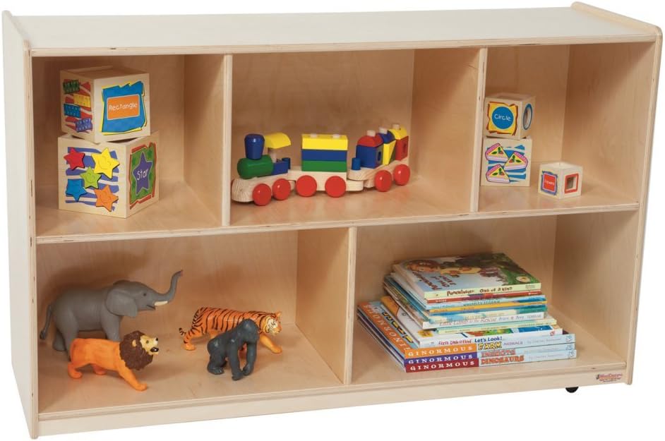 Wood Designs Kids Play Toy Book Plywood Organizer Wd13000 Single Storage, 30" H