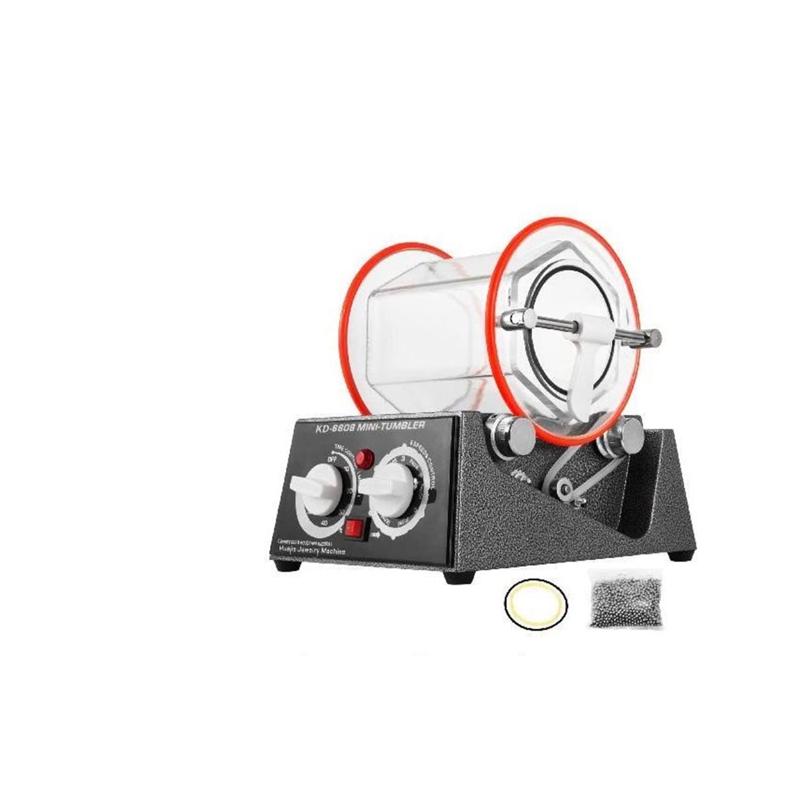 1kg Rotary Tumbler Surface Polisher Jewelry Polishing Machine KT6808 Finishing Machine with Polishing Bead for Chamfering