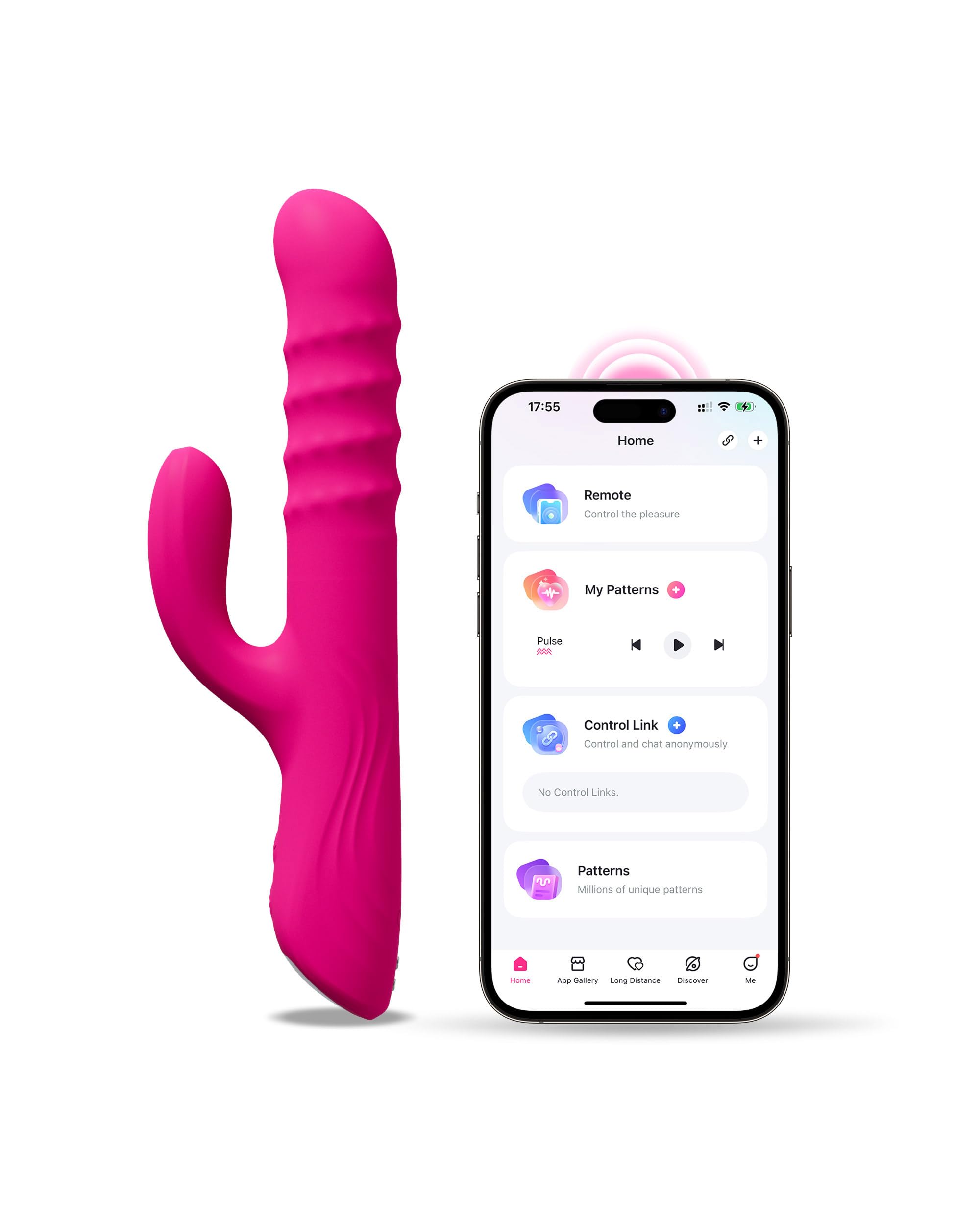 Lovense Velvo Vibratore Rabbit con Perline Rotanti, Potente Vibratore Punto G e Clitoride Sex Toy Donna, Controllo App a Distanza per Coppia, vibratori Doppia Stimolatore Impermeabile Ricaricabile