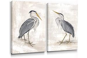 Adecuado Modern Heron Canvas Wall Art
