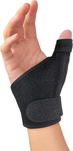 Miniatura 8 de Faja para la muñeca y el dedo pulgar Bracoo férula de neopreno reversible con estabilizadores de resortes dobles para un apoyo seguro