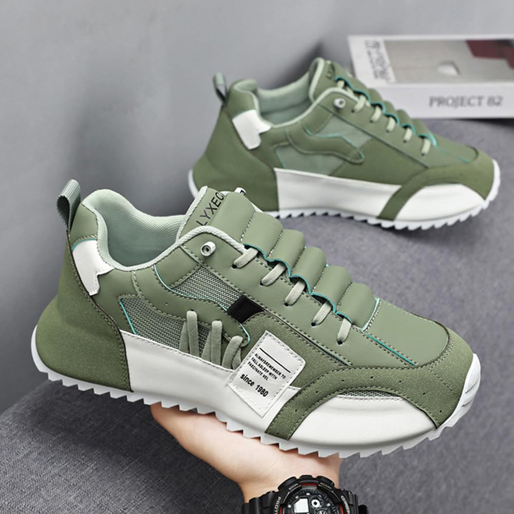 Sneakers Spesse Moda Uomo, Inserti in PU e Mesh, Suola in PVC Leggera, Scarpe Sportive Casual per Camminata e Allenamento