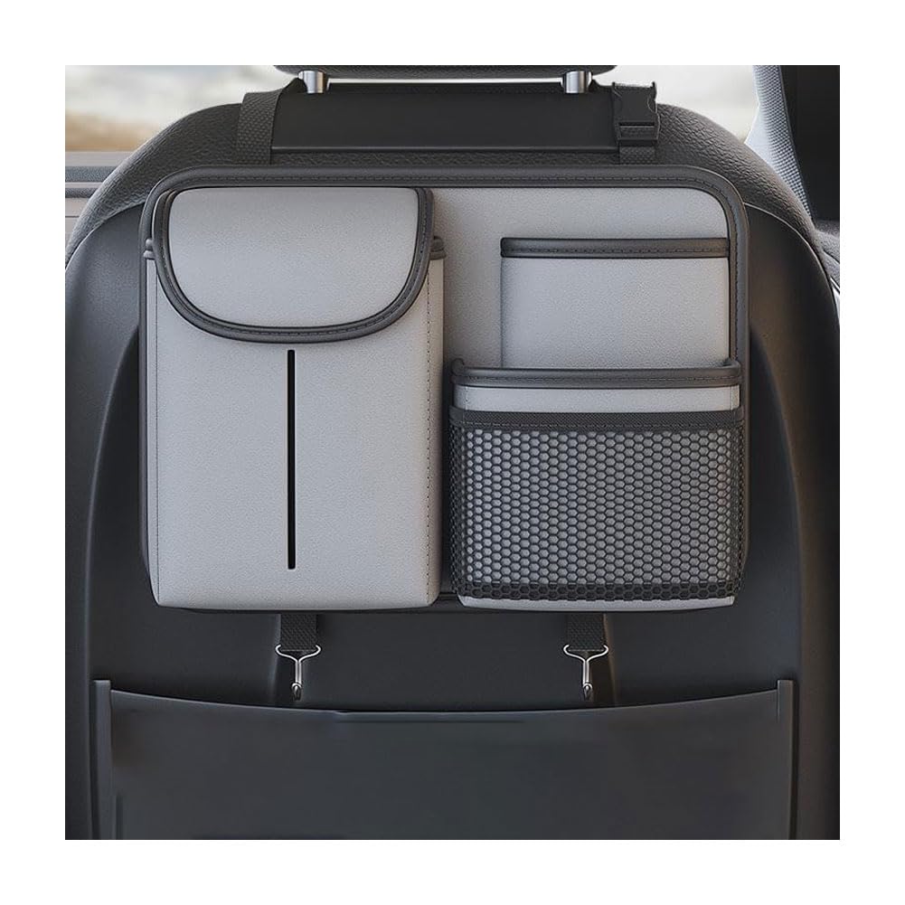 Organizer Sedile Auto per Jeep Gladiator/Grand Cherokee, Organizzatore Tasca Portaoggetti Multi Tasche Sedili Seggiolino Schienale Accessories,D/Grey