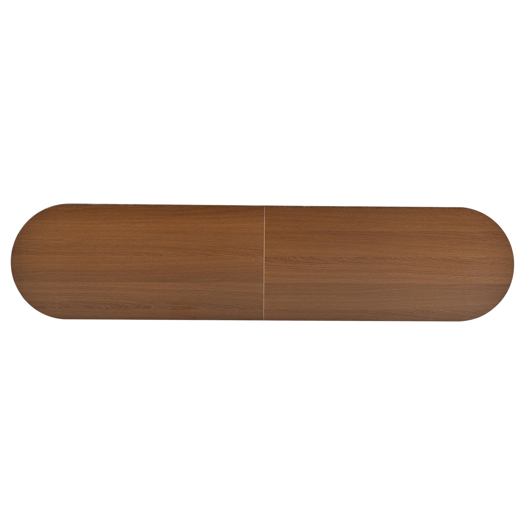 Armario de TV de salón con espacio de almacenamiento y tablero redondo de madera de densidad media con 2 cajones, apto para 175 x 40 x 42 cm