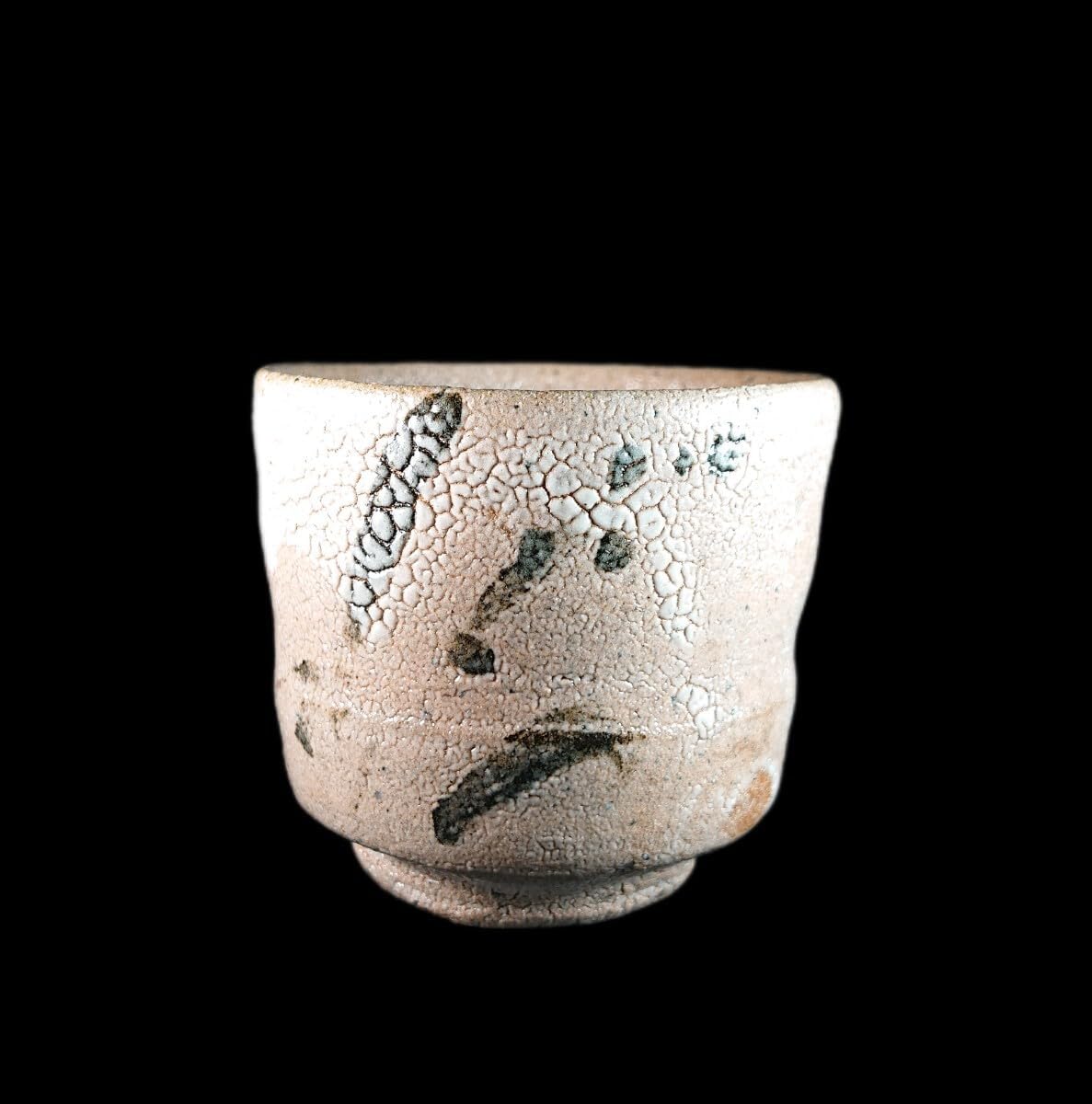 ■巨匠 西岡小十 絵唐津ぐい呑 『唐津焼の神様』 共箱、共布、栞、付属品全揃い □巨匠 西岡小十 絵唐津ぐい呑『 唐津焼の神様』共箱、共布、栞、付属