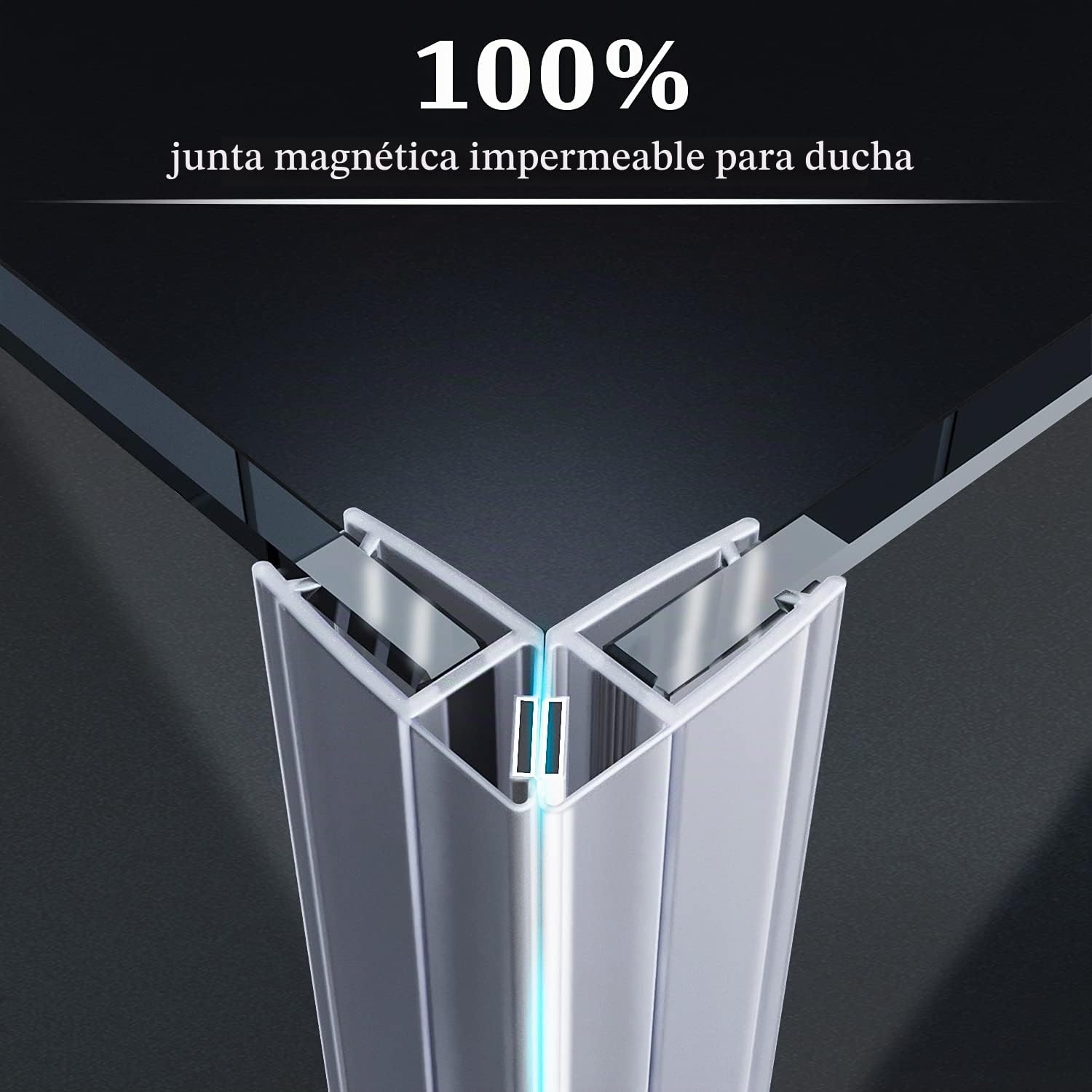 SONNI Mamparas de Ducha Fija Plegable Rectangular 90X80 CM con Apertura Central, 6 mm Vidrio Templado, Cabina de Ducha con Perfil Aluminio