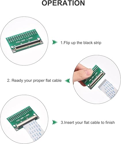 Miniatura 5 de MECCANIXITY FPC FFC PCB Converter Board 15P 0.020 in en el lado del zócalo, parte posterior 0.039 in, a DIP 0.100 in para impresora LCD 3D Cámara