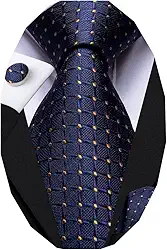 Conjunto de gravata masculina lisa Paisley para homens abotoaduras quadradas de seda formal
