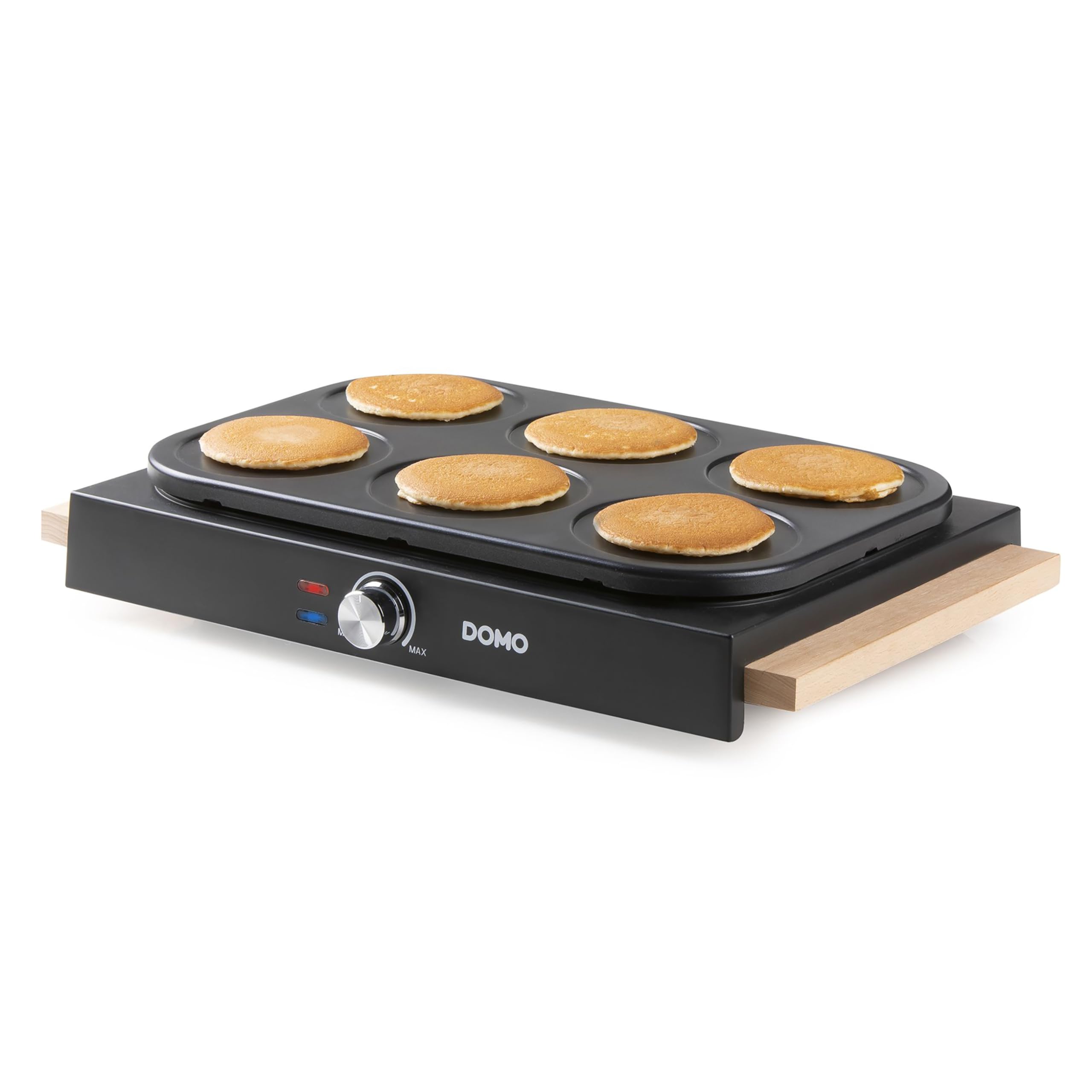 DOMO DO8719W Gourmet-Set Wok-Set/Pancake- Holzdesign - 6 Personen