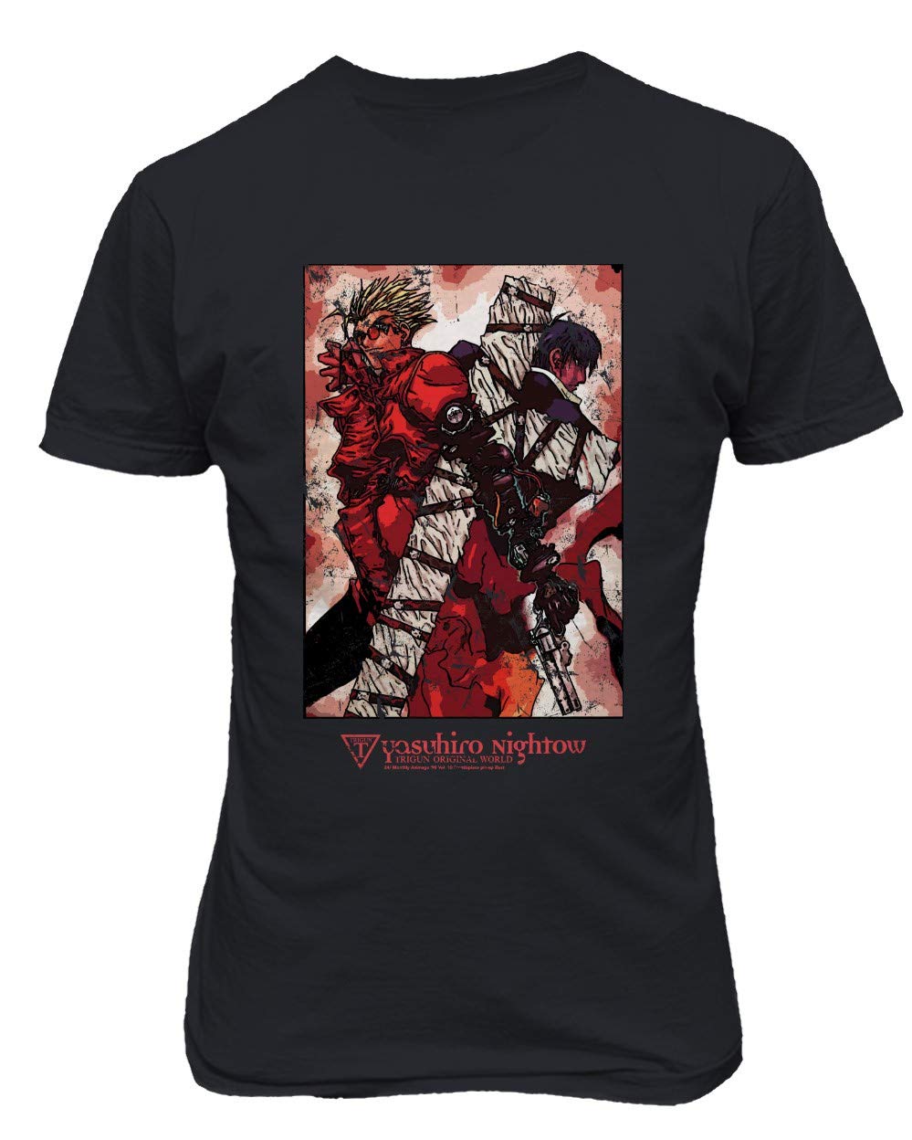 RIVEBELLA New Graphic Anime Manga Trigun Novelty Tee Nightow Men's T-Shirt