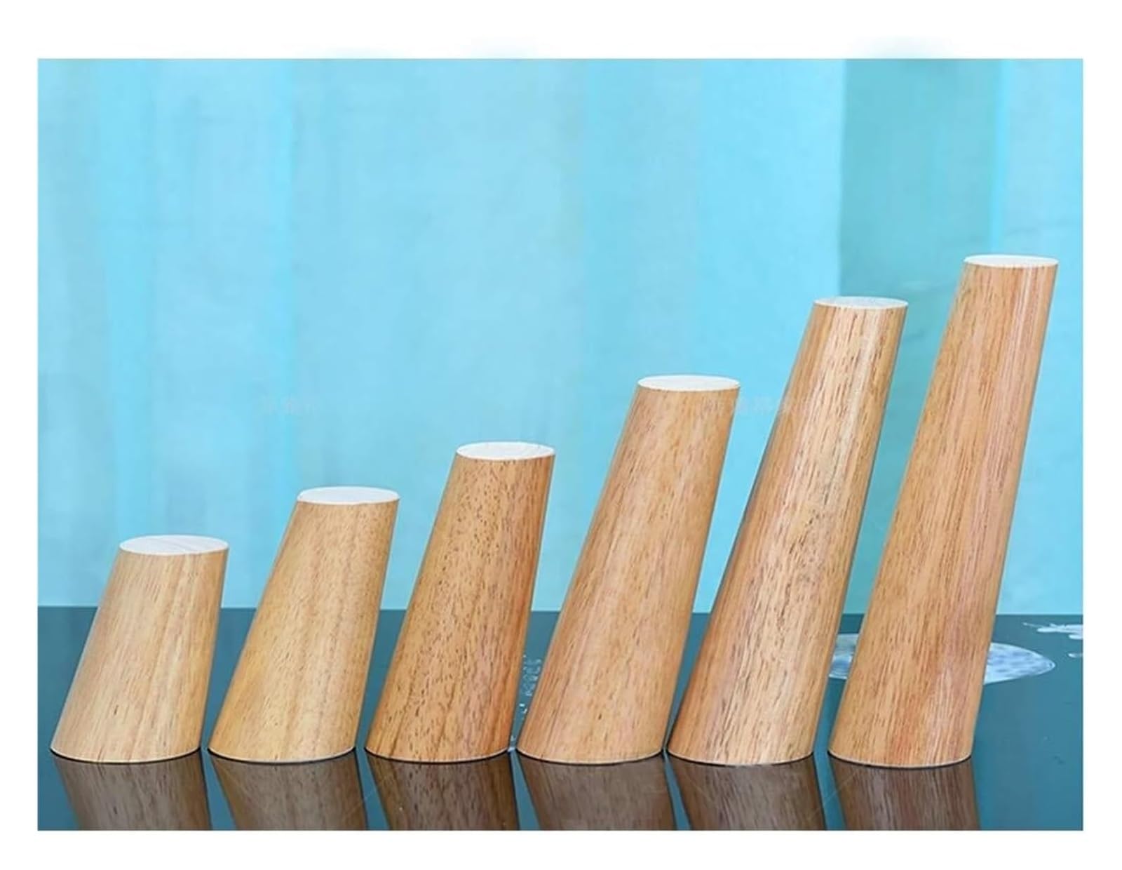 Gambe di ricambio per divano in legno massello, 11,9 cm, design conico, ideali per progetti fai da te, piedini per mobili in legno resistente, migliorano l'arredamento della casa, perfette per divani