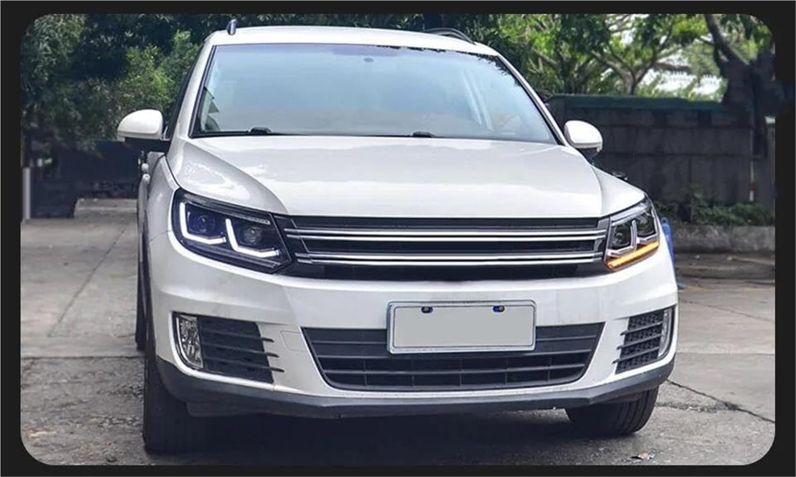 Fari dell'auto Fari anteriori per auto per VW per Tiguan 2013 2014 2015 2016 luci diurne doppio proiettore