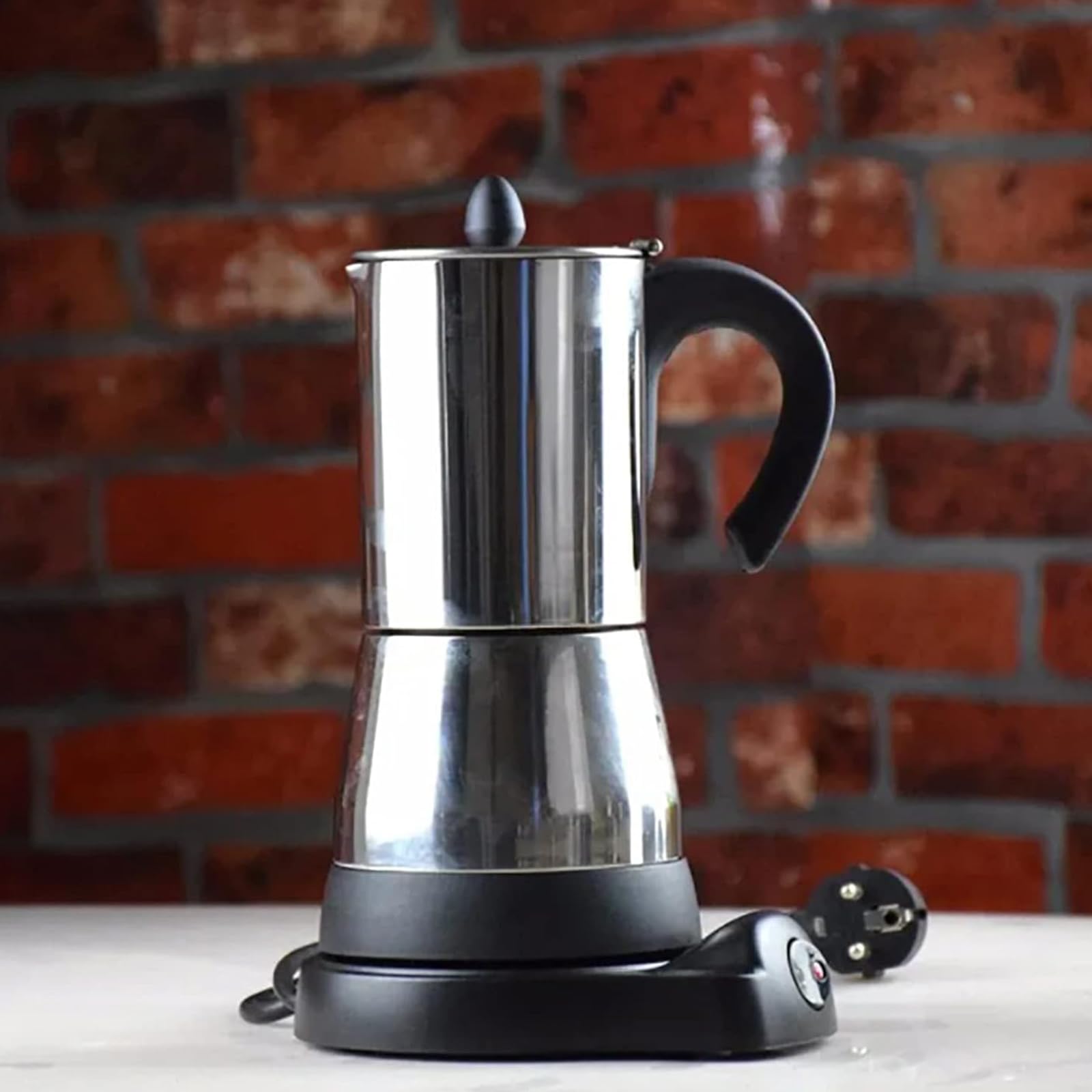 Electric Moka Pot, 300 Ml Di Percolatore Di Caffè Elettrico, Passano Automaticamente Per Mantenere La Modalità Calda, Valvola Per La Riduzione Della Pressione Di Sicurezza, Per L'ufficio Di Casa