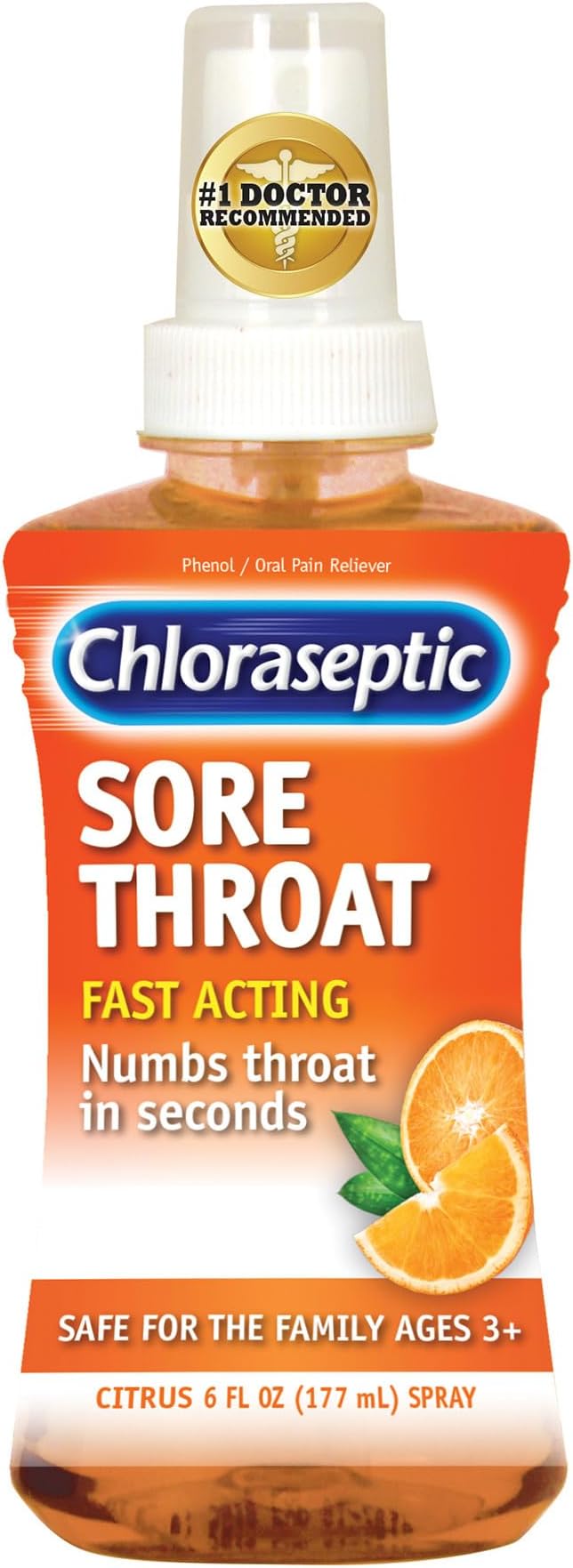 Chloraseptic Sore Throat Spray, Citrus, 6 fl oz, 1 Bottle