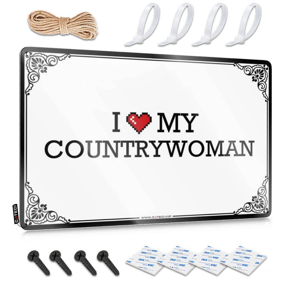 I Love My Countrywoman Funny Bedroom Decor Scandinavian - Wall Art Collection Vintage Wall Art(30X40CM)