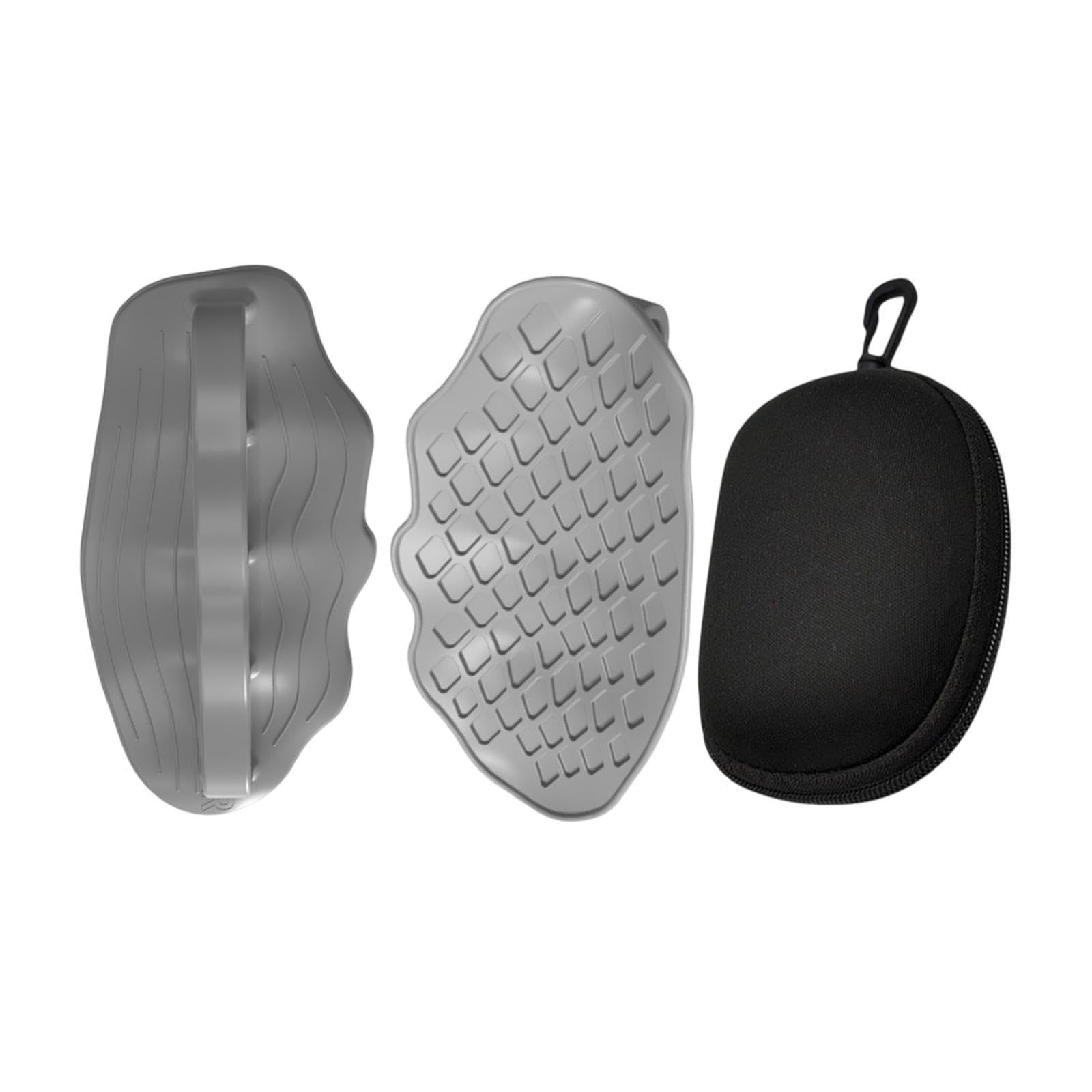 2Pcs Weight Lifting Grips Pads Bar Rows Silicone Sports Workout Grips Gloves Gray-image-45