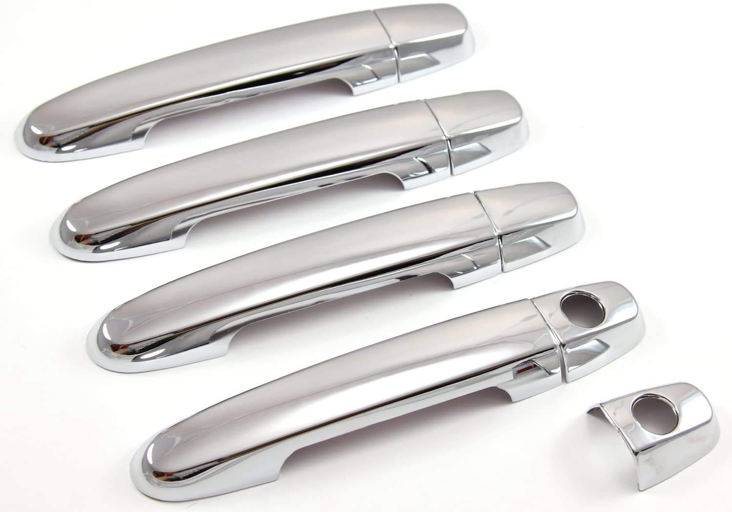 eLoveQ Chrome 4 Door Handle Cover Covers Compatible with 02-06 Camry / 03-11 Corolla / 01-07 Highlander / 02-11 Matrix / 06-09 Prius / 01-11 RAV4 / 05-08 Solara/ 07-11 Yaris