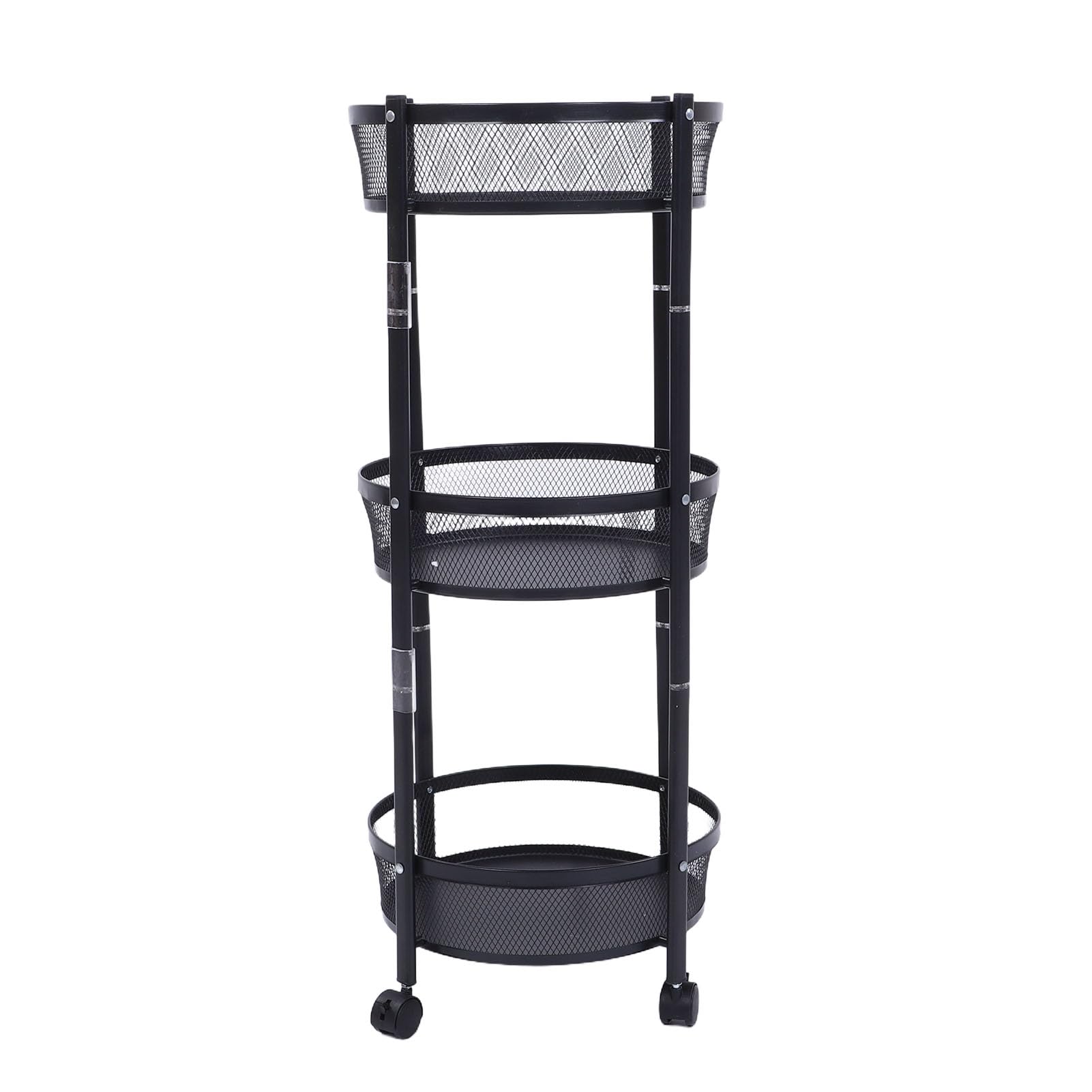 Carrello Metallico Utilitario, Carrello Rotondo Pieghevole a 3