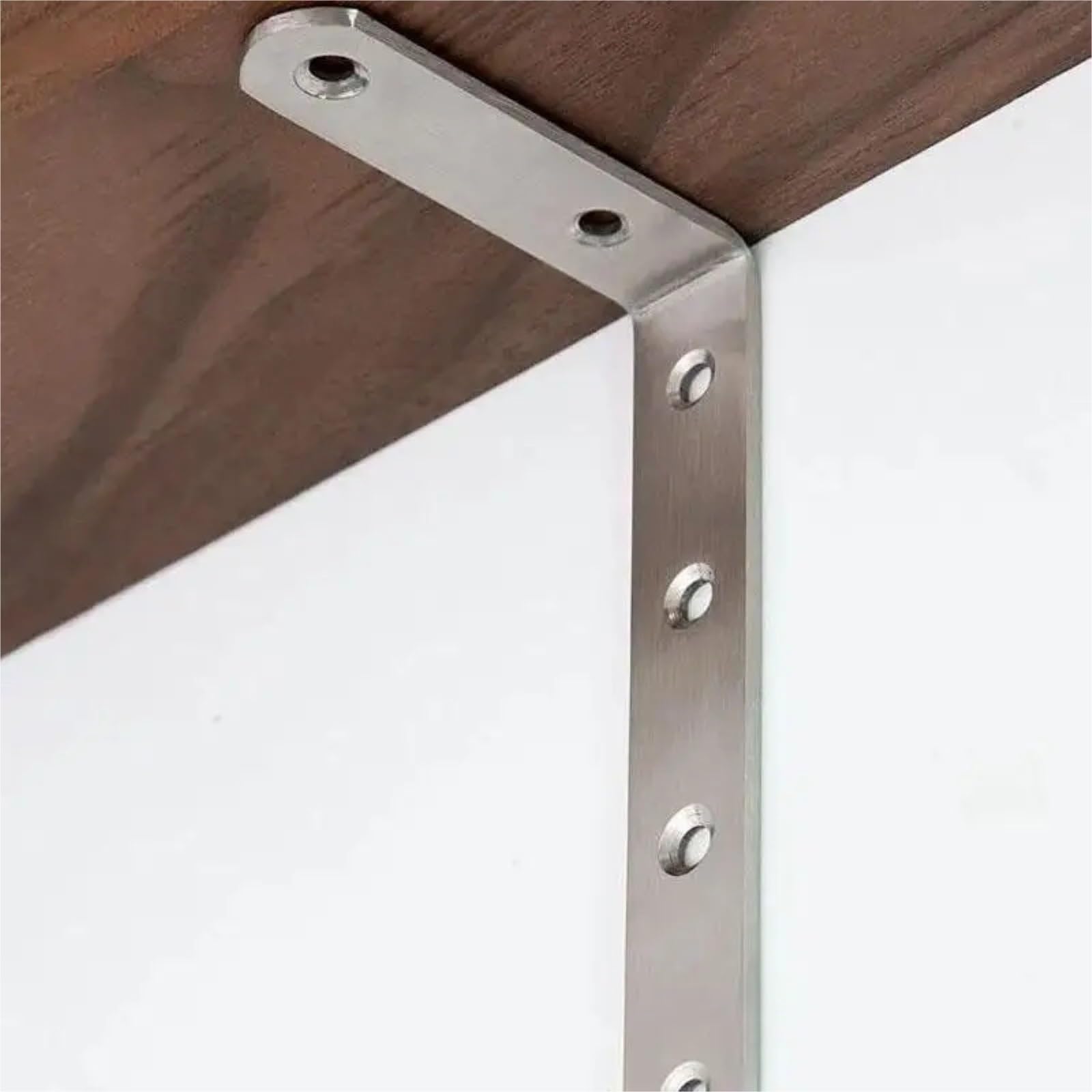 Staffe A Forma Di L for Scaffali - Giunto Angolare Decorativo In Acciaio Inossidabile Resistente for Fissaggio A Parete Ad Angolo Retto