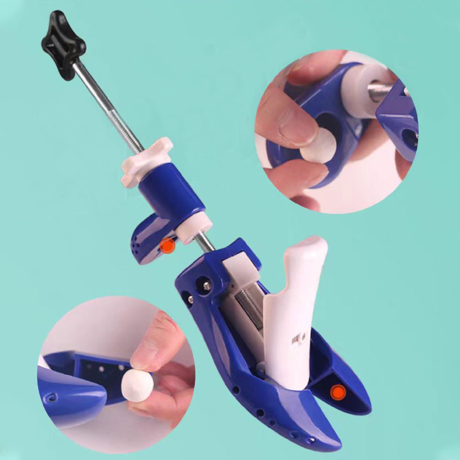 REVAHI Plástico Estirador de Zapatos, Hormas para Zapatos para Mujer Hombre, Expansor de Zapatos, Ajustable Longitud y Anchura, Azul