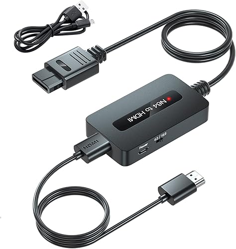 N64 to HDMI Cable Converter Supports 4 3 and 16 9 HDMI Output Switch HDMI Cable for N64 Nintendo64 to HDMI Converter Compatible with Nintendo 64