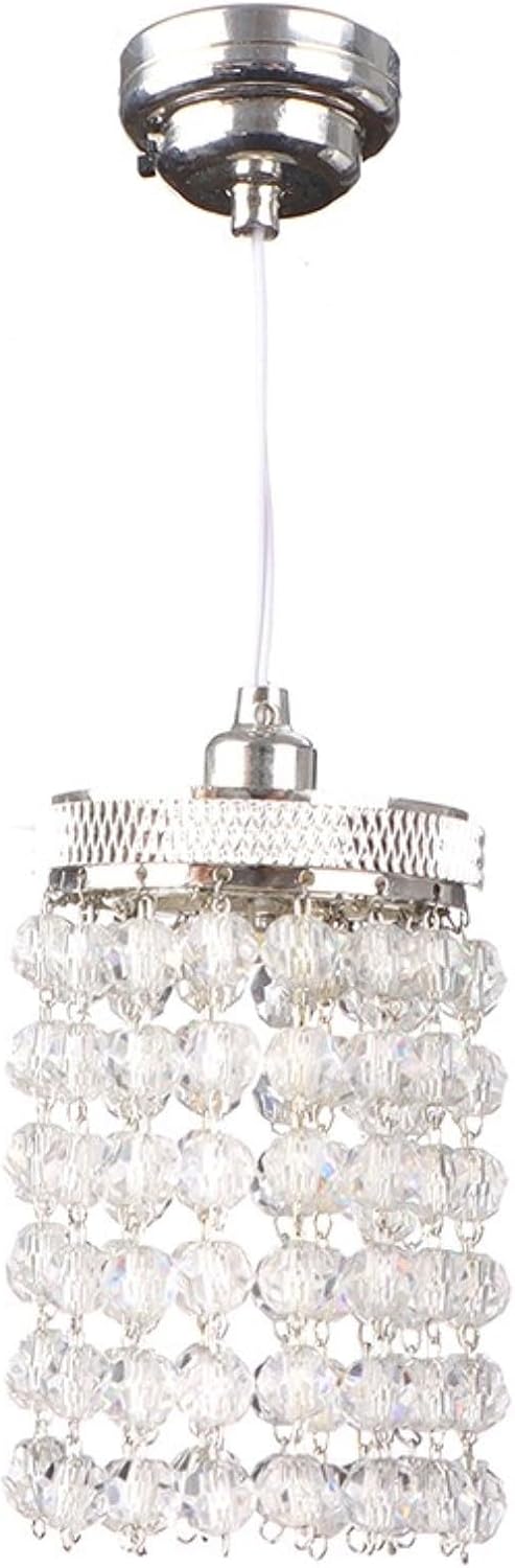 LUOZZY Dollhouse Lights Battery Operated Crystal Miniature Chandelier Led Lighting 1 12 Scale (Gold)