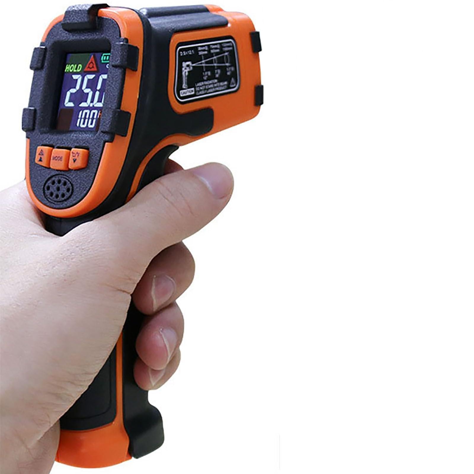 -50 ~ 590 ℃ Gun À Température Numérique, Thermomètre Infrarouge Pistolet Laser IR TEMT GAUGE, Support De Positionnement De 13 Points, Émissivité Réglable, Pour La Climatisation, Cuisine De Cuisine