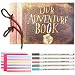 Katia DIY Our Adventure Book Photo Album Accessories for Polaroid Fujifilm Instax Mini 7s/ 8/9/ 25/ 50s Instant Film Camera with Stickers/Pen