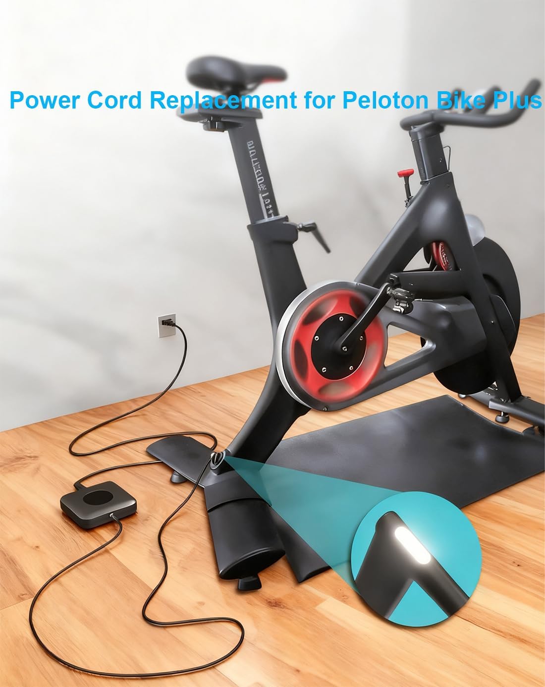 for Peloton Power Cord Replacement, Charger for Bike Plus PL-02 Cross Training Bike+ PLTN-TTR01 FSP065-APDC8R01, UL Listed, 10.8FT Charging Cable